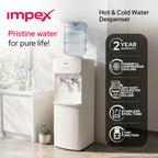 Impex WD3904B – موزع مياه ساخن وبارد بحنفيتين مع تبريد بالضاغط
