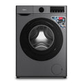 An Impex front-loading washing machine in dark gray with a large black circular door, shown against a plain white background.