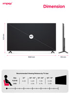 تلفزيون جوجل Impex evoQ43QLC2 مقاس 43 بوصة QLED FHD | مساعد جوجل | نحيف للغاية