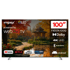 Impex Fiesta100Q – تلفزيون ذكي QLED 4K UHD مقاس 100 بوصة مع ThinQ AI و AirPlay وجهاز تحكم عن بعد سحري