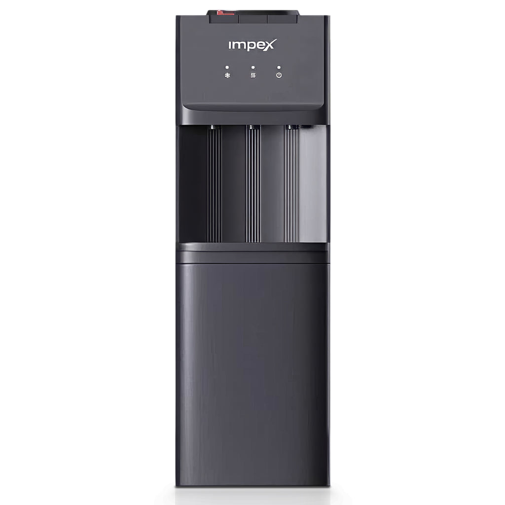 Impex WD3902C – موزع مياه ساخنة وباردة وعادية بـ 3 صنابير مع خزانة