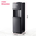 Impex WD3902C – موزع مياه ساخنة وباردة وعادية بـ 3 صنابير مع خزانة