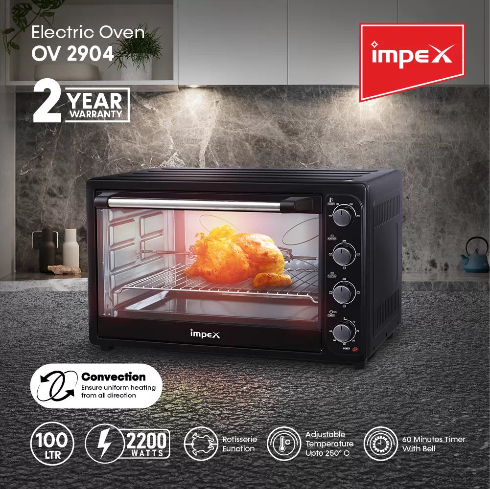 Impex 100L Electric Oven with Rotisserie & Convection (OV-2904)