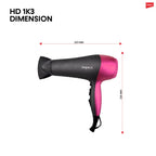 Impex HD1K3 – 2000W Hair Dryer with Cool Shot & 3-Level Temperature Control