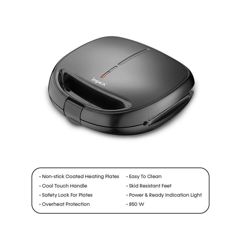 Impex SW3605 – 3-in-1 Sandwich Maker (Samosa, Grill & Waffle) 850W