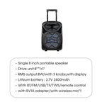 مكبر صوت بعربة متنقلة Impex TS1109 | 8 واط RMS | TWS | مدخل جيتار | ميكروفون لاسلكي