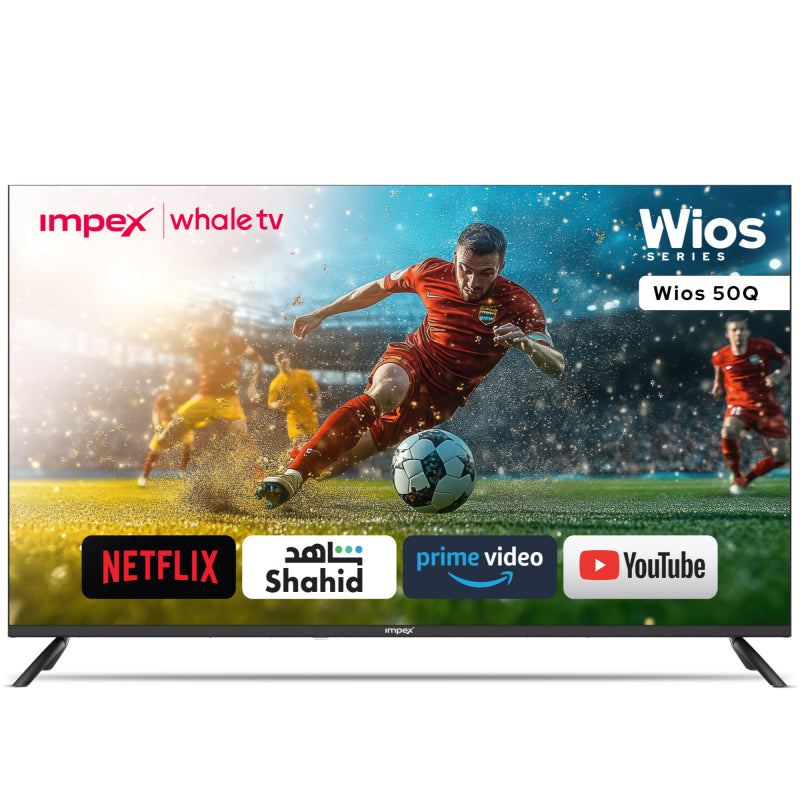 تلفزيون Impex Wios50Q – 50 بوصة QLED ذكي 4K مع نظام تشغيل Whale ومساعد صوتي ChatGPT بالذكاء الاصطناعي